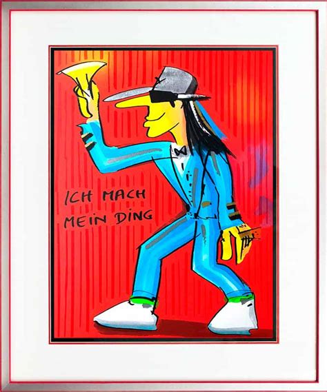 Udo Lindenberg Bild ICH MACH MEIN DING 2023 Handsigniert