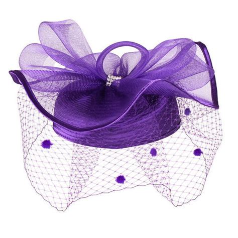 Loopy Mesh Bow On Top With Rhinestone Netting Veil Adjustable