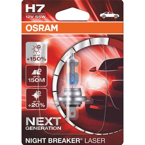 Lampadina H7 Per Faro Auto Osram Night Breaker Laser OBI