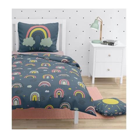 Parure De Couette ROUPILLON Rainbow 2 Pcs 140 X 200 100 Coton