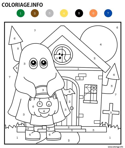 Coloriage Enfant Deguise En Fantome Halloween Magique Dessin Magique