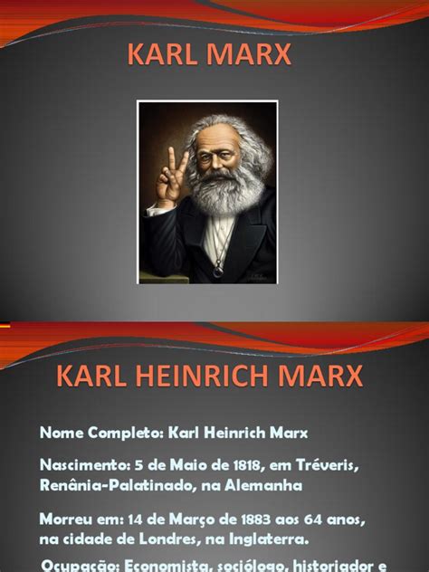 Trabalho Karl Marx Slides | PDF | Karl Marx | Georg Wilhelm Friedrich Hegel