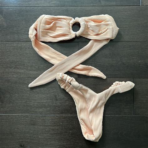 Kulanis Kinis Strapless Orange Bikini Kulaniskinis Depop