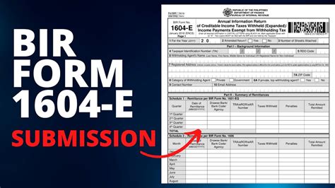 Submission Of Bir Form 1604 E In 2023 🤔 Youtube