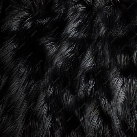 Premium Ai Image Luxurious Black Fur Texture Background