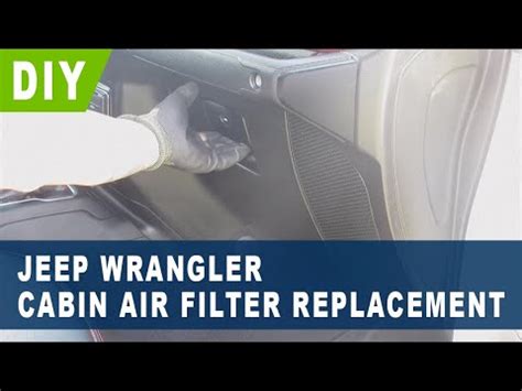 Jeep Wrangler Cabin Air Filter Replacement 2018 2019 2020 2021 2022