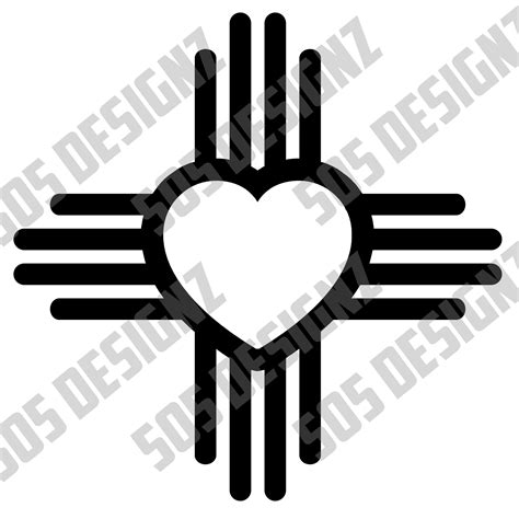 New Mexico State Flag, Zia Heart SVG PNG, Cricut, Decal, Stencils ...