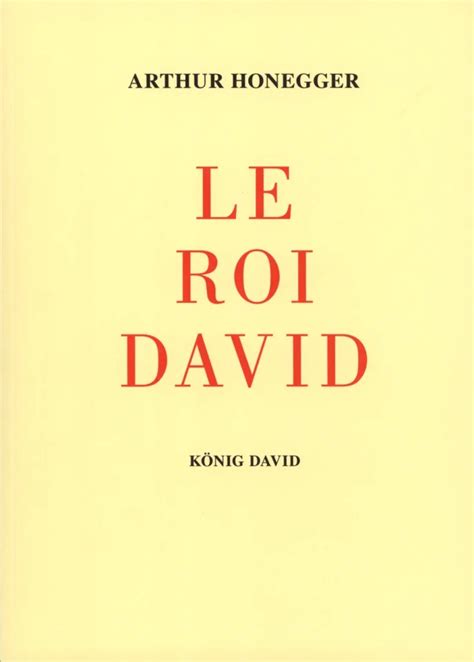 Le Roi David König David von Arthur Honegger im Stretta Noten Shop