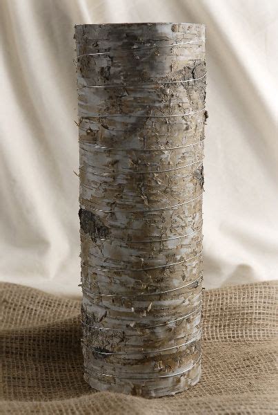 Birch Bark Covered Vases Birch Vase Save On Crafts Wood Centerpieces