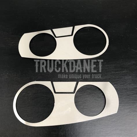 Stainless Steel Fog Light Frames Compatible With IVECO STRALIS CUBE