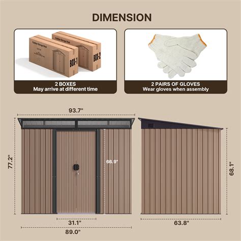 8' x 6' Storage Shed with Windows – Gizoon