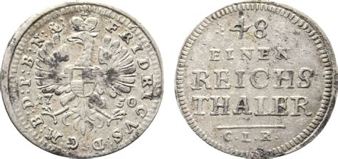 Brandenburg Bayreuth 1 48 Taler 1750 CLR Bayreuth Friedrich 1735 1763