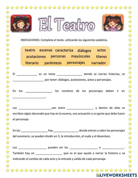 El teatro online pdf activity Recursos de enseñanza de español