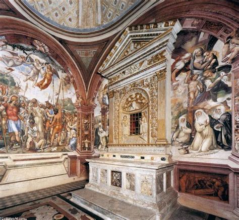 Artwork Replica View Of The Cappella Di Santa Caterina 1526 By Il