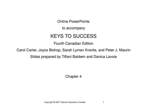 Keys To Success Online Powerpoints To Accompany Ppt Download