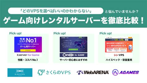 ゲームにおすすめのレンタルサーバー（vps）7社を比較！ 選び方も解説 Picoweb