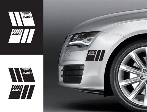 Pcs Audi Vinyl Side Decal Sticker Emblem Logo Graphic Oracal Vinyl