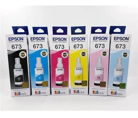 Kit 6 Tintas 673 Epson Origin L800 L805 L810 L850 L1800 Mercado Livre