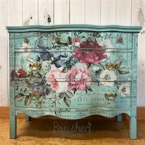 Beautiful Floral Dresser Brushed Design Co Funky Furniture