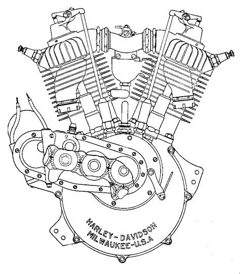 Motorcycle Engine Drawing At Getdrawings Free Download