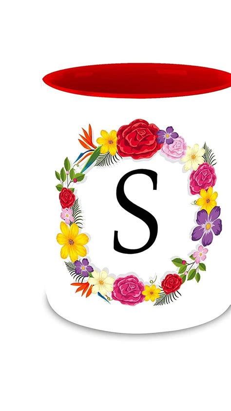 S Name Ka Floral Design Mug Hd Phone Wallpaper Pxfuel