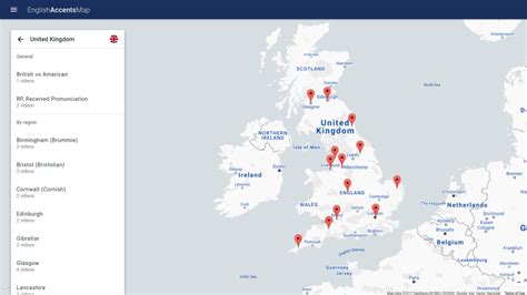 English Accents Map - Made with React