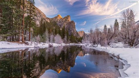 Stany Zjednoczone Odbicie Park Narodowy Yosemite