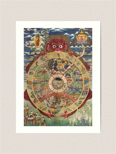 "Buddhist Wheel of Life Bhavacakra Thangka " Art Print for Sale by Onodera | Redbubble