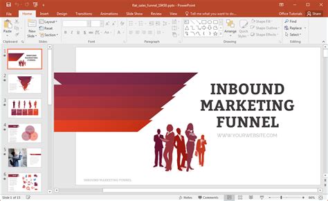 Animated Flat Sales Funnel PowerPoint Template