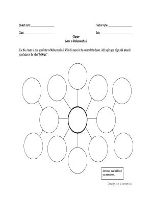 Fillable Online Cluster Letter To Muhammad Ali Use This Cluster To