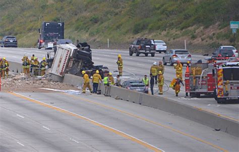 3 Injured In Fiery Sepulveda Pass Crash On 405 Freeway — Lanes Reopen