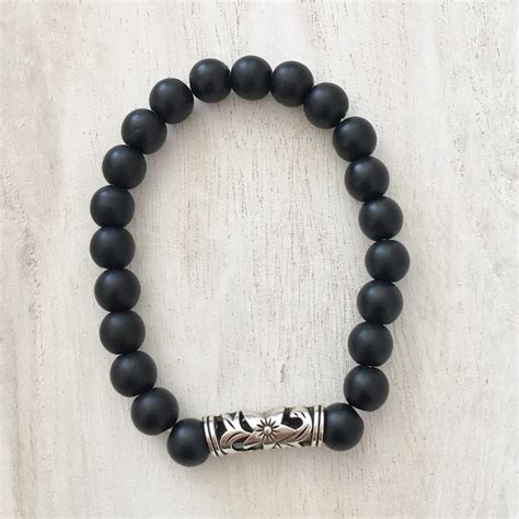 Black Lava Bead Bracelet