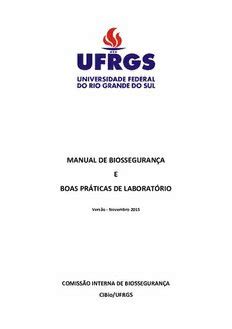 Manual De Biosseguran A E Boas Pr Ticas De Laborat Rio Pdf