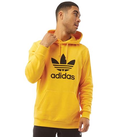 Adidas Originals Sweat à Capuche Trefoil Homme Jaune