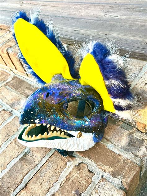 Partially Furred Hq Therizinosaurus Fursuit Mask Nub Tail Etsy