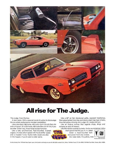 1969 Pontiac Gto Judge Print Ad Metamorphosis Muscle Car Ads Muscle Cars Pontiac