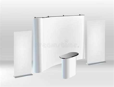 Trade Exhibition Stand Exhibition Stand Round 3D Rendering Vis Stock