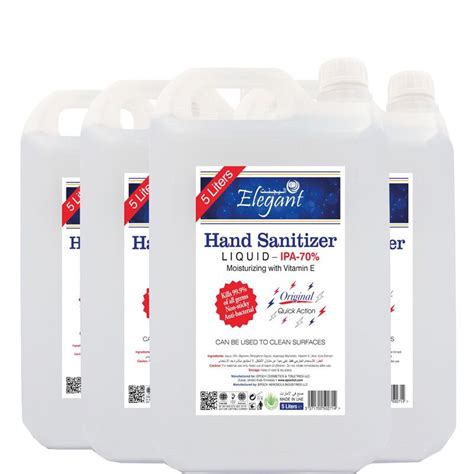 Elegant Liter Hand Sanitizer Liquid Refill Pack Of Hygieneforall