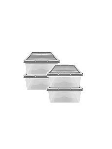 Silver Underbed Storage Boxes & Lids 32L - Pack of 3 | Home | George at ...