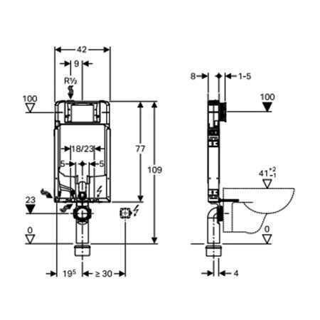 Duvar Içi Gömme Rezervuar Sigma 8 Cm Kombifix 110 792 00 1 Decoverse