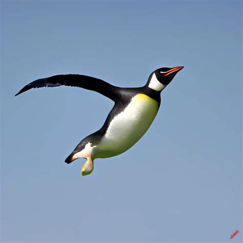 penguin flying
