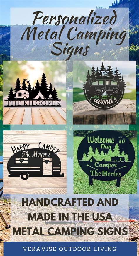 Personalized Metal Camping Signs Handmade In The USA