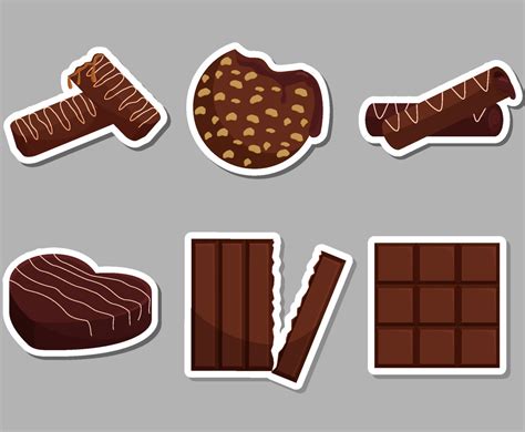 Chocolate Sticker Concept Vector Art And Graphics