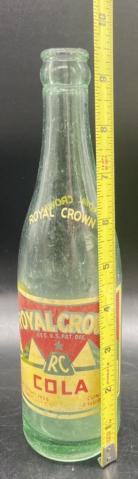 Vintage Royal Crown Rc Cola 12 Oz Bottle Pyramids 1936 Nehi Corporation Soda Usa Ebay