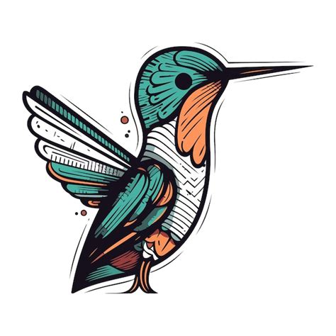 Premium Vector Hummingbird Vector Illustration Hand Drawn Doodle Bird