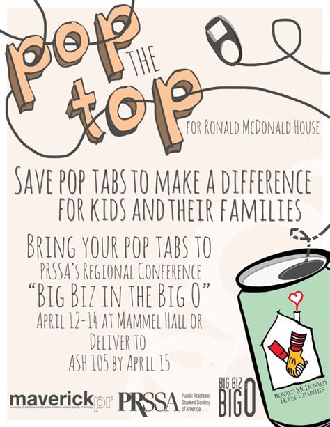 Pop The Top On Behance Ronald Mcdonald House Charities Pop Save For