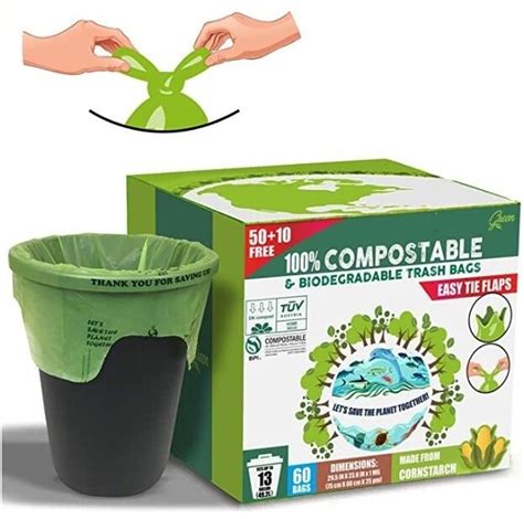 100 Biodegradable Compostable Trash Bagsbiodegradable Compostable