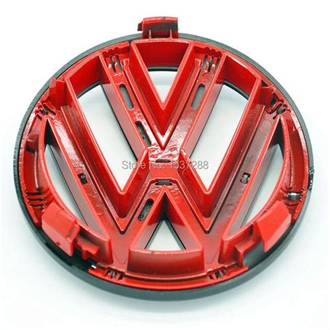 Vw Voor Polo R Mk Gti Embleem Gloss Zwart Rood Voor Grill Rear Hatch