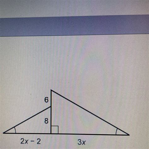 The Two Triangles Are Similar What Is The Value Of X Enter Your Answer