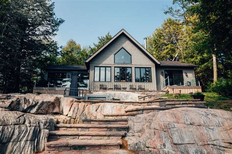 Timber Frame Cottage Muskoka On Montagne Jardin Toronto Par